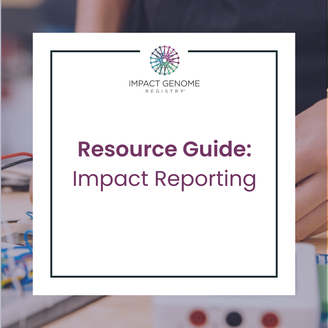 Social Impact Verification Impact Genome impact reporting
